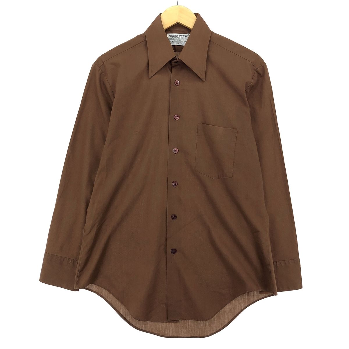 古着 シアーズ Sears The Men's Store 長袖 ポリコットンシャツ メンズM/eaa450209