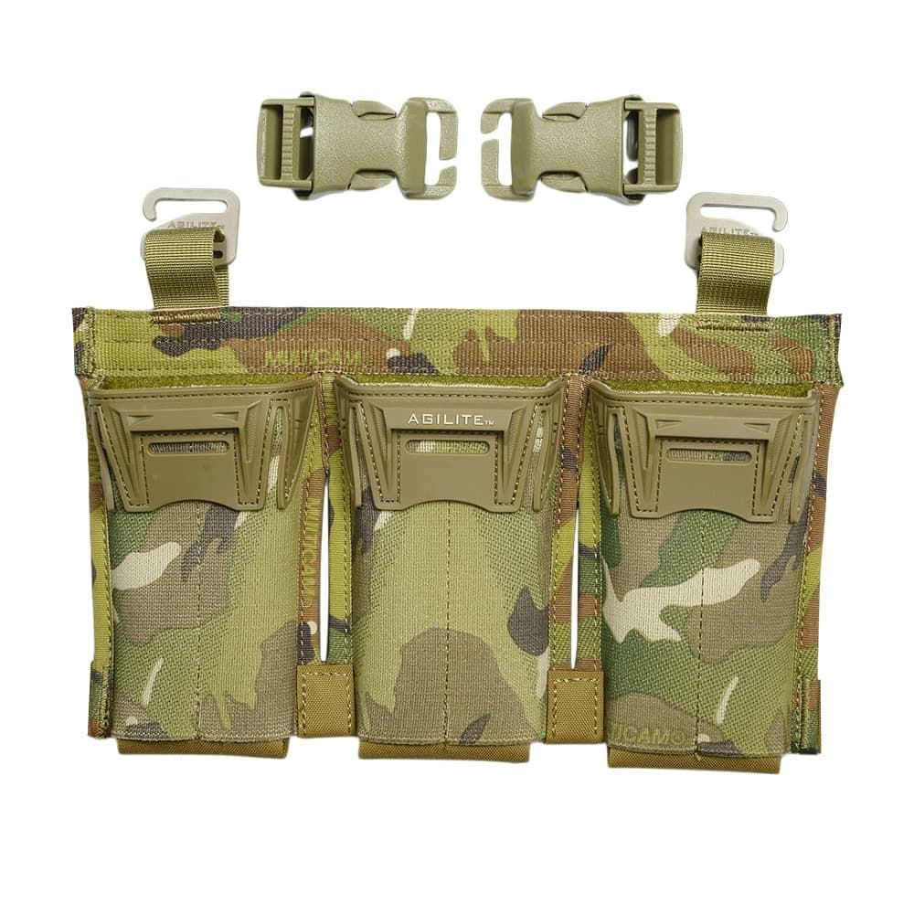 実物AGILITE トリプルマガジンポーチ AG3 Placard マルチカム Hook Backed Triple Mag Placard for 5.56 magazines | AG3™