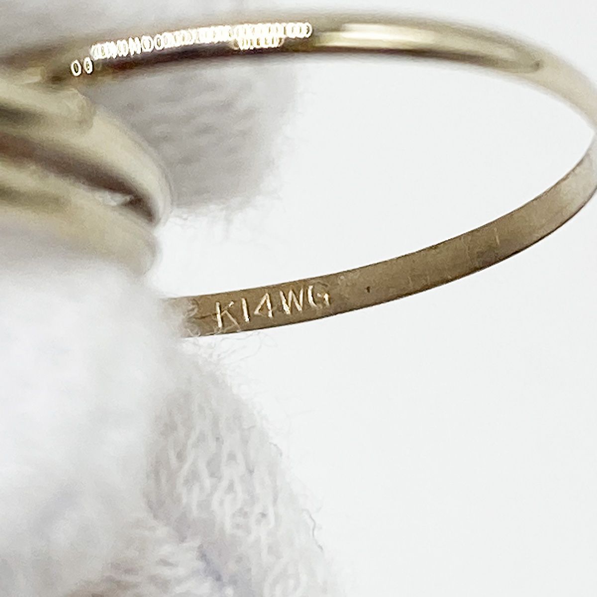 美品 K18 K14WG リング 指輪 2.5g アクセサリー ファッション ゴールド シルバー レディース ウィメンズ おしゃれ シンプル 華奢  USED