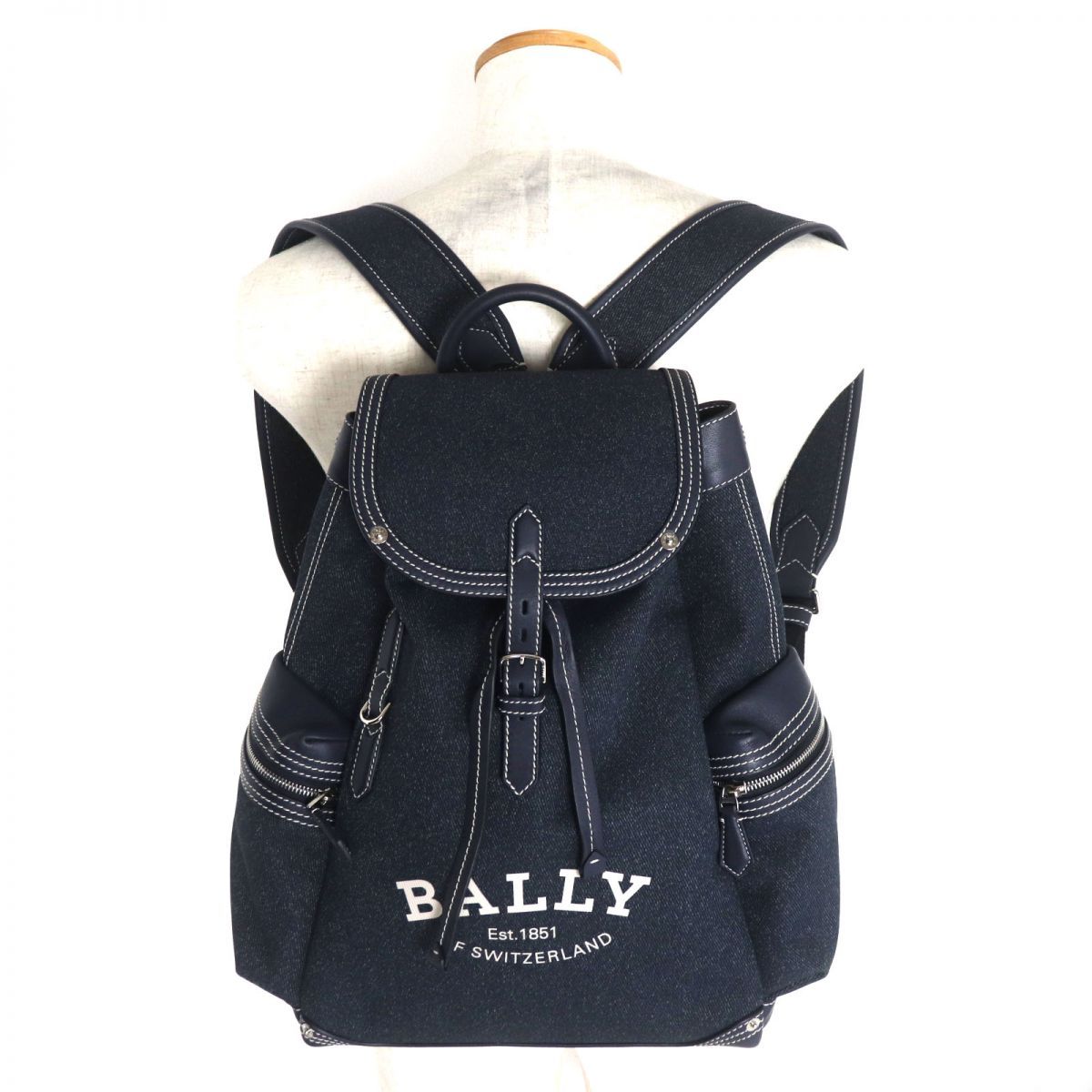 未使用品▽BALLY バリー CLIFORD SM NA デニムキャンバス×レザー 未使用品▽BALLY バリー CLIFORD SM NA デニムキャンバス×レザー