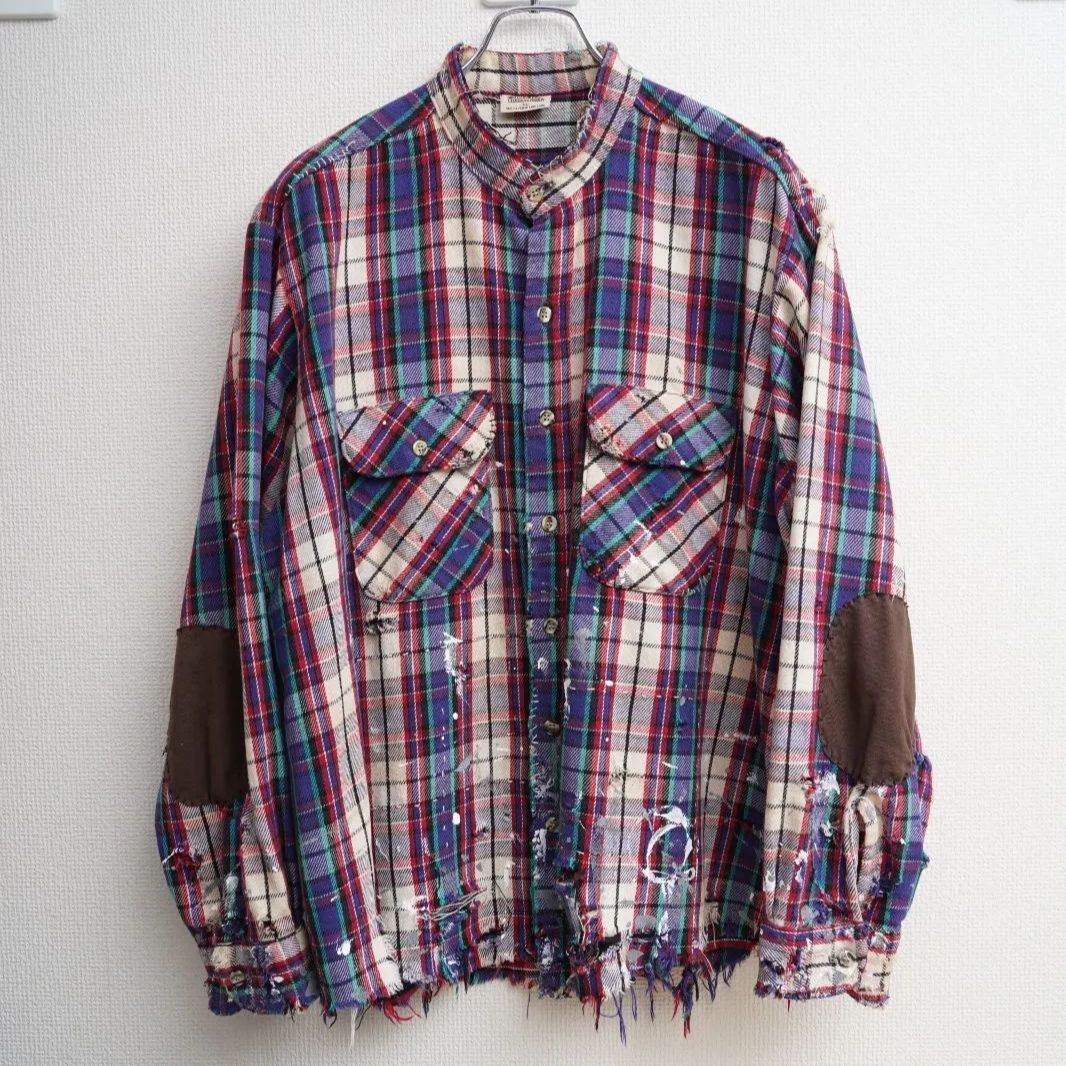 希少配色 ファイブブラザー ネルシャツ XL ブラック×ホワイト