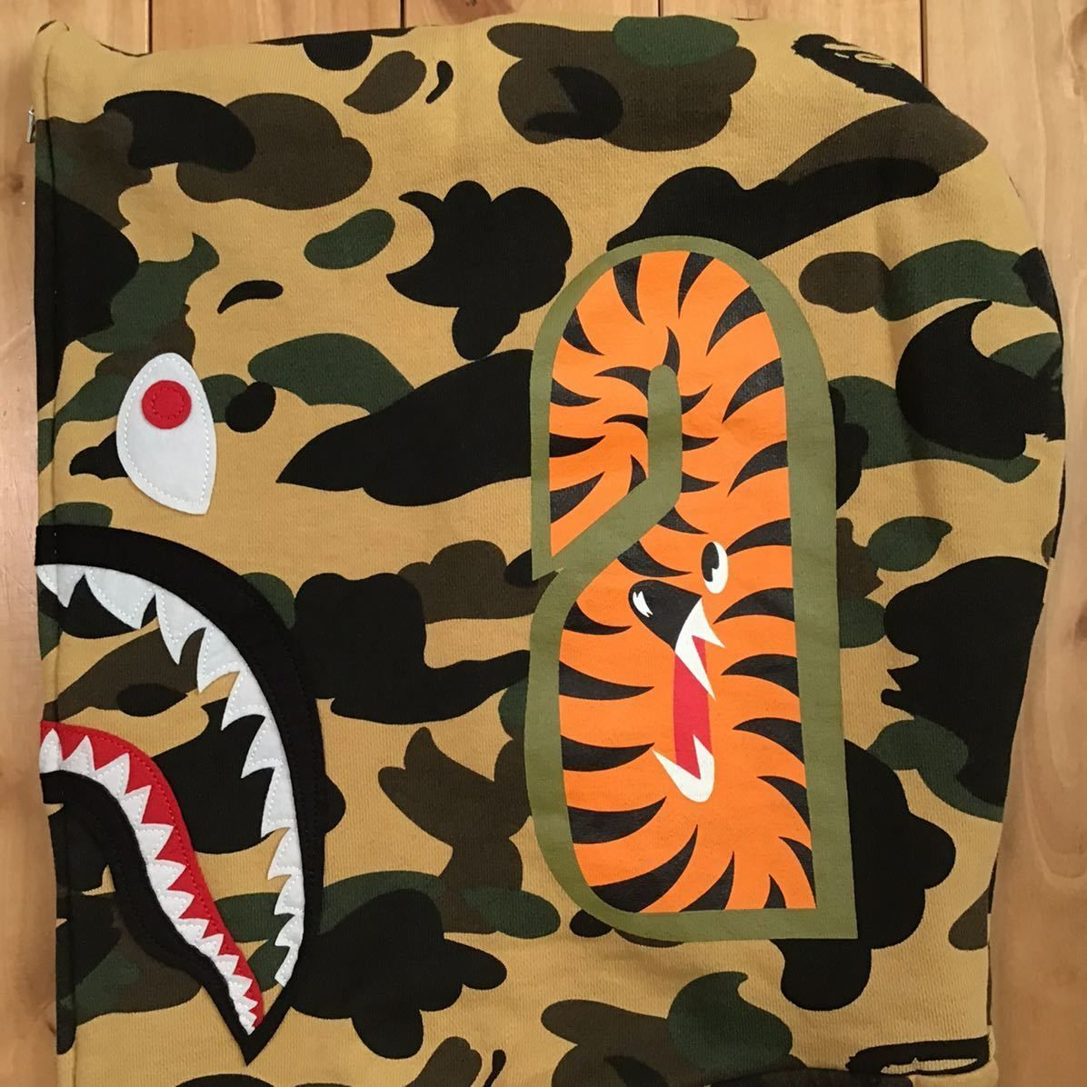 ☆3XL☆ 1st camo yellow シャーク パーカー shark full zip hoodie a