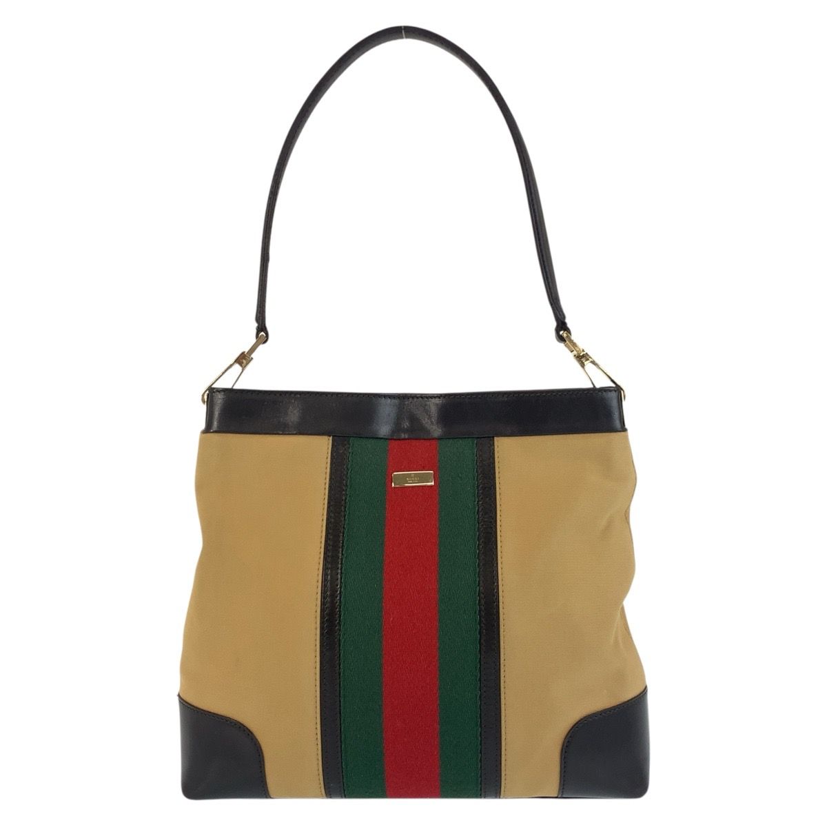 美品 GUCCI グッチ シェリーライン ベージュ ブラウン ゴールド