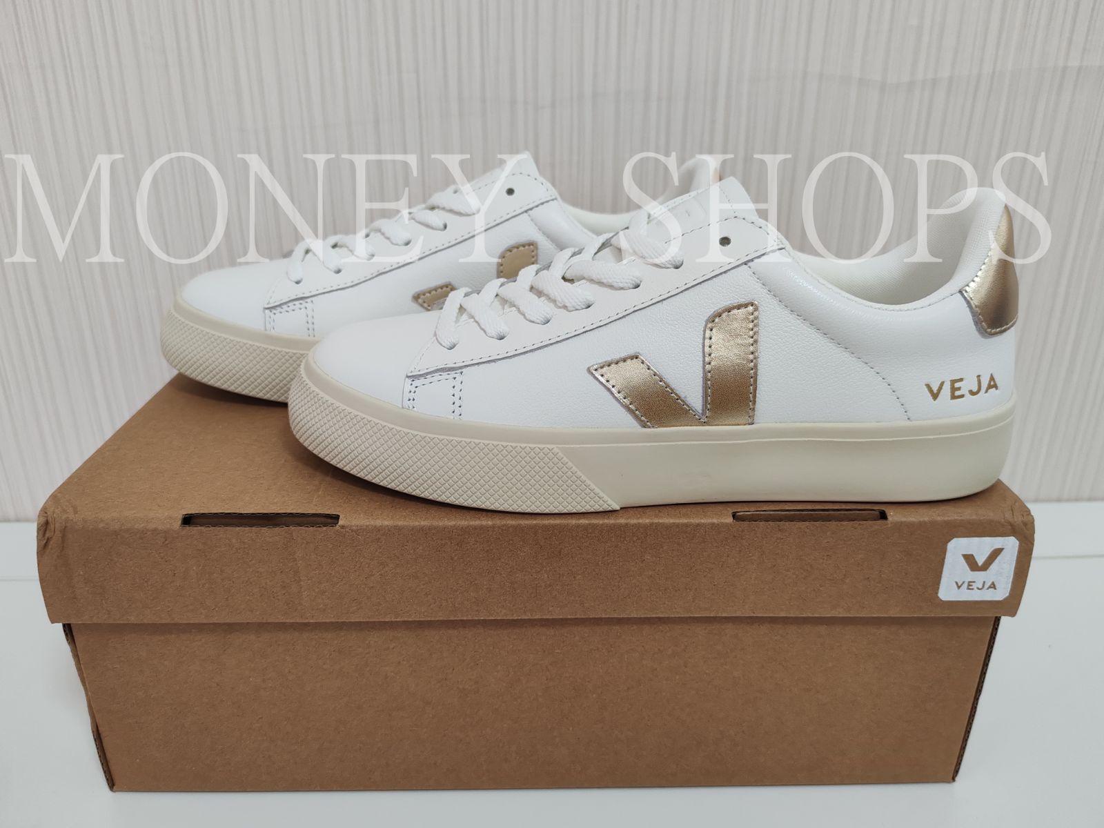 【新品★大人気】   VEJA  CAMPO CHROMEFREE LEATHER WHITE PLATINE スニーカー(男女兼用)