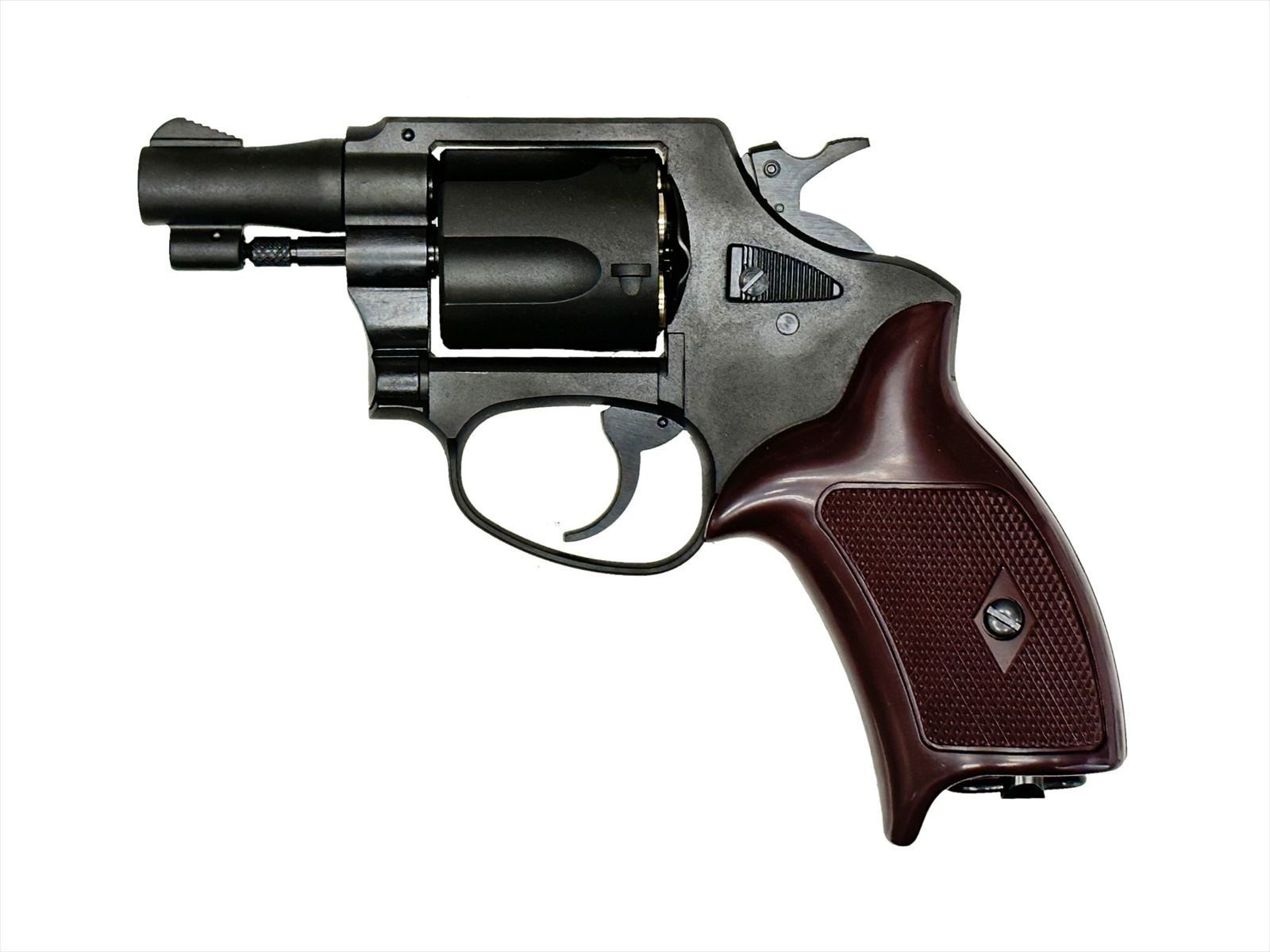 マルシン　 6mmBBガスガン ポリスリボルバー 51mm銃身(2インチ) Xカートリッジ プラグリップ [ブラックヘビーウェイト]