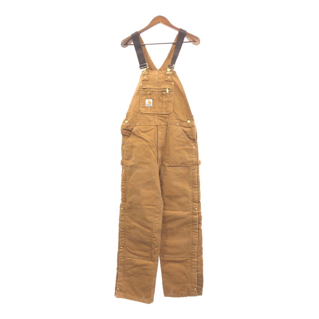 ★USA古着★ カーハート　中綿　ダブルニー　オーバーオール carhartt - Carhartt カーハート 中綿 ダック ダブルニー ビブ