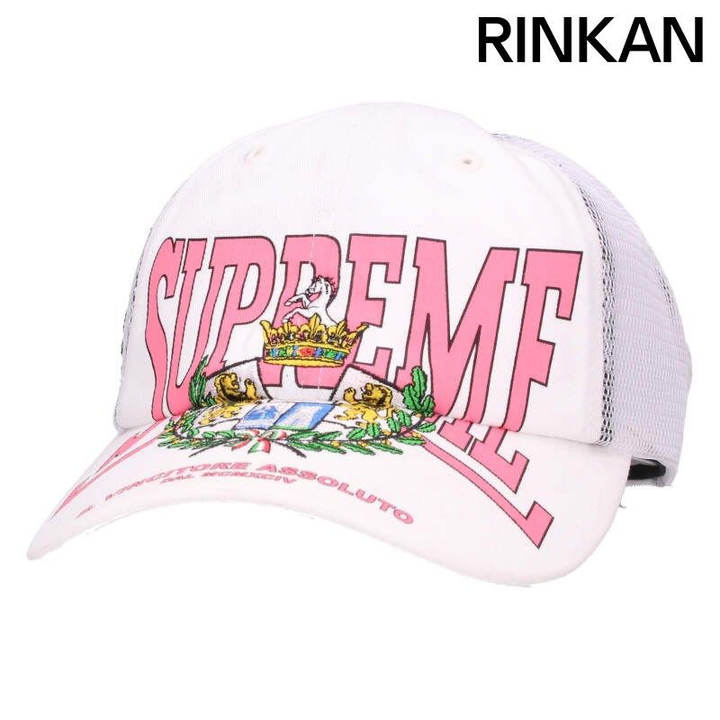 シュプリーム 25AW Crest Mesh Back 6-Panel クレストメッシュキャップ帽子 メンズ