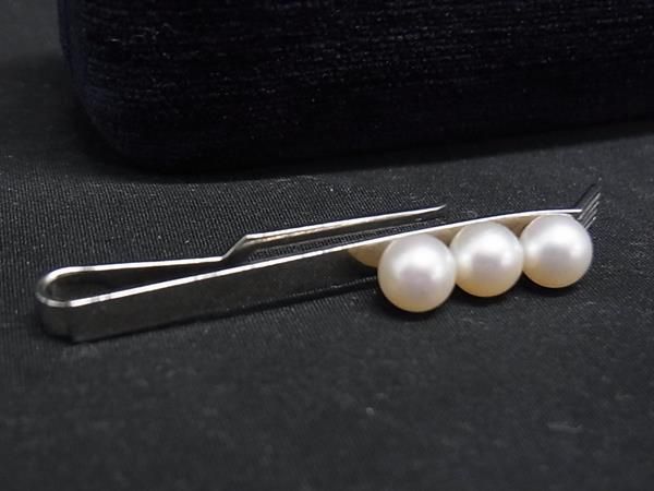 MIKIMOTO ミキモト 本真珠 アコヤ真珠 パール 約6mm SV925 ネクタイ