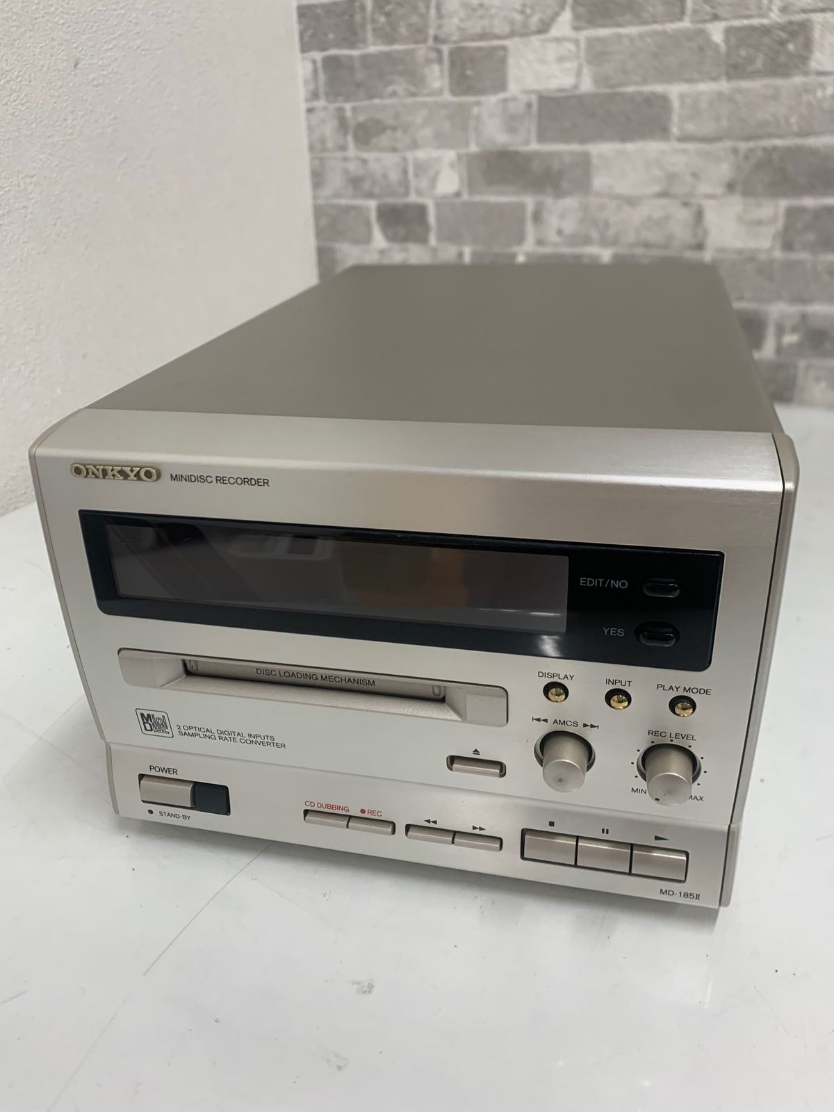 動作品 ONKYO オンキョー ミニディスクレコーダー MD-185Ⅱ リモコン付き