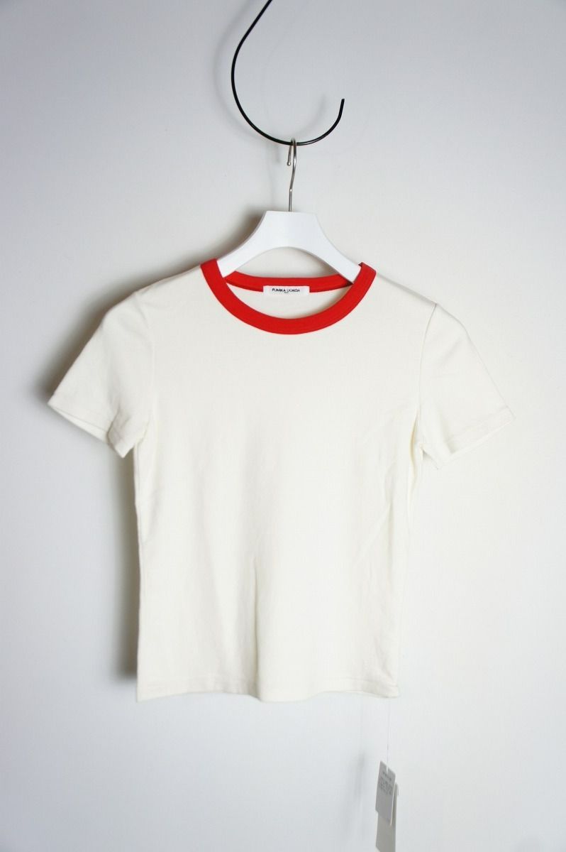 FUNIKA UCHIDA 半袖Tシャツ ホワイト/レッド UCHIDA FUMIKA 半袖T
