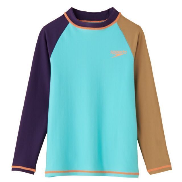 speedo スピード KIDS U-RUSH G バリBL 120サイズ SLB12303 BB | スポーツ スポーツ用品 服 衣類 衣料品 水着 スイムウェア キッズ ジュニア ラッシュガード ユニセックス 4WAYストレッチ 長持ち素材 耐塩