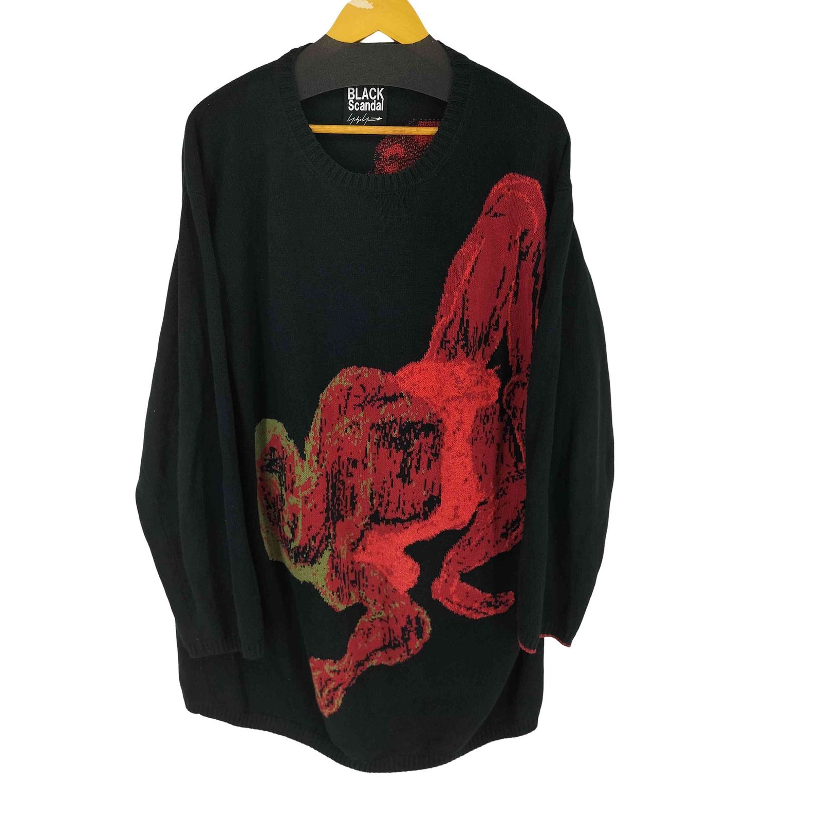 yohji yamamoto ブラックスキャンダル 薄手ニット ブラック