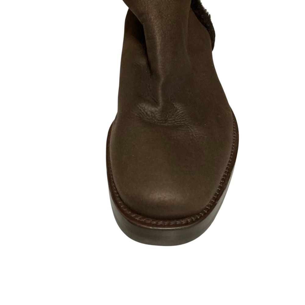 美品 sergio rossi セルジオロッシ レザー ムートン バックル