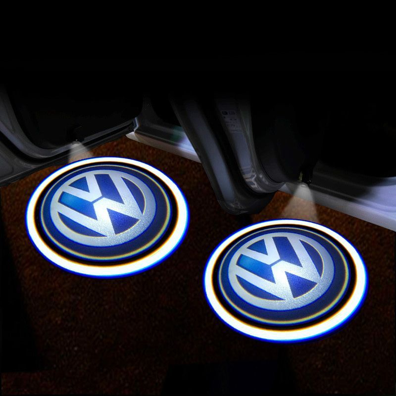 VW 2個セット メーカーロゴLEDカーテシランプ/ウェルカムライト/ランプ 【配線不要、穴あけ不要】簡単取付 - メルカリ
