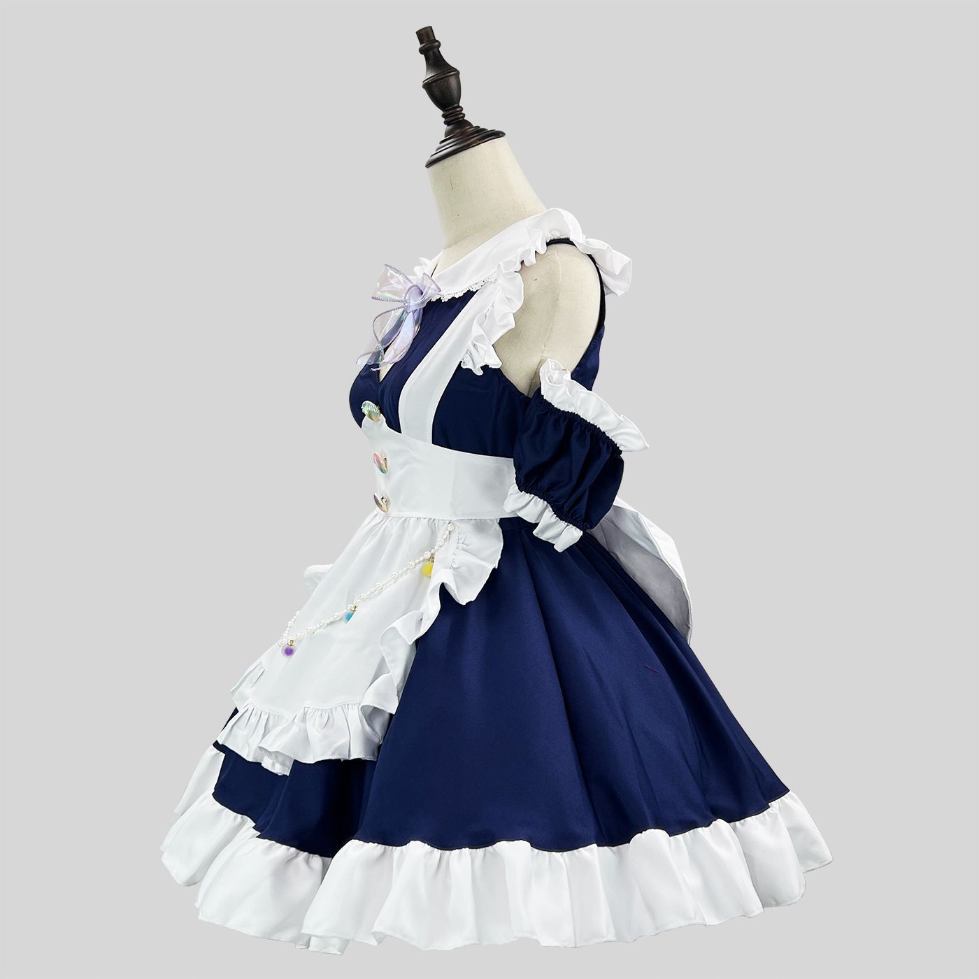 オリジナル 甘ロリハートカットメイドワンピース