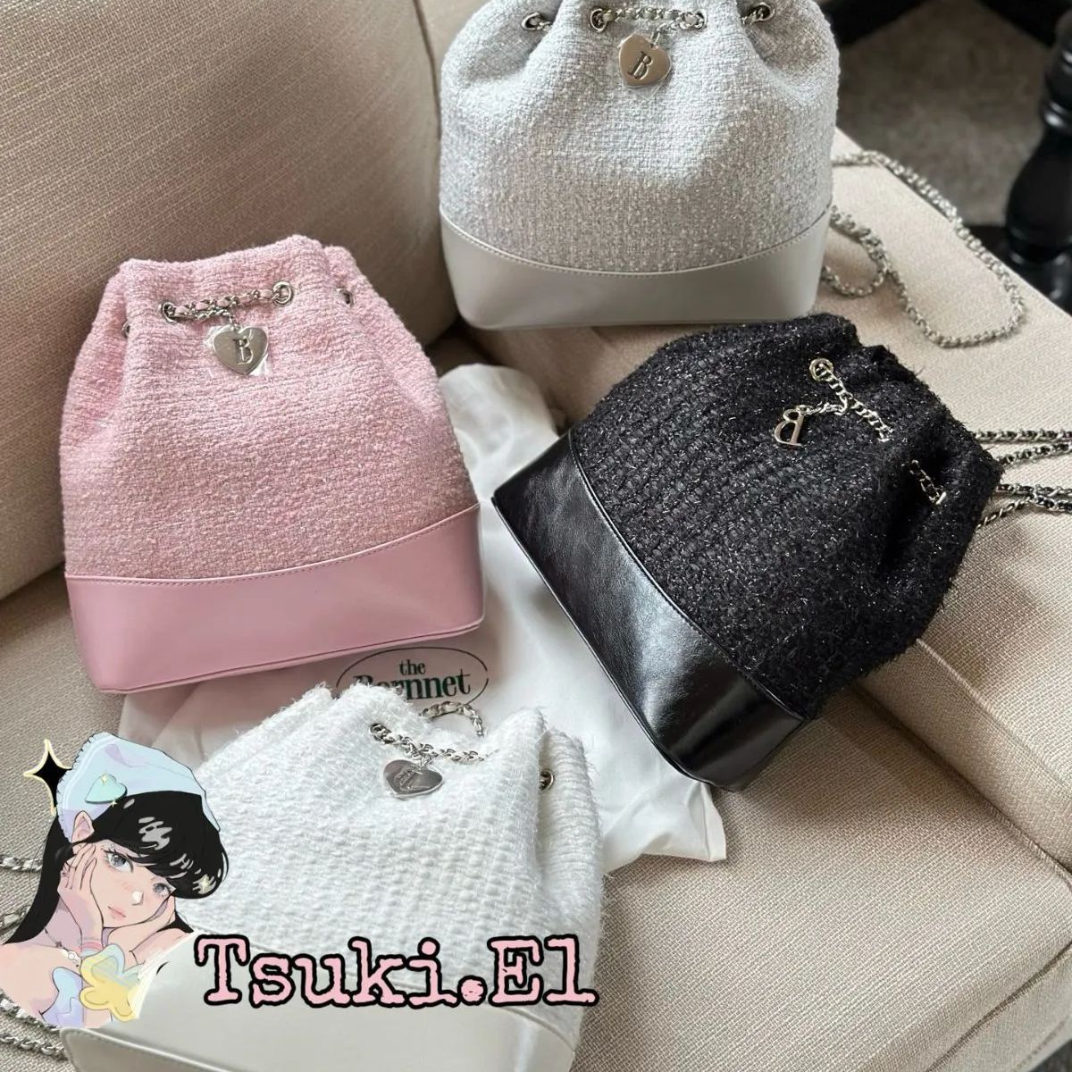 新品 韓国 The Barnnet ☆ 25SS weed Drawstring Chain Backpack