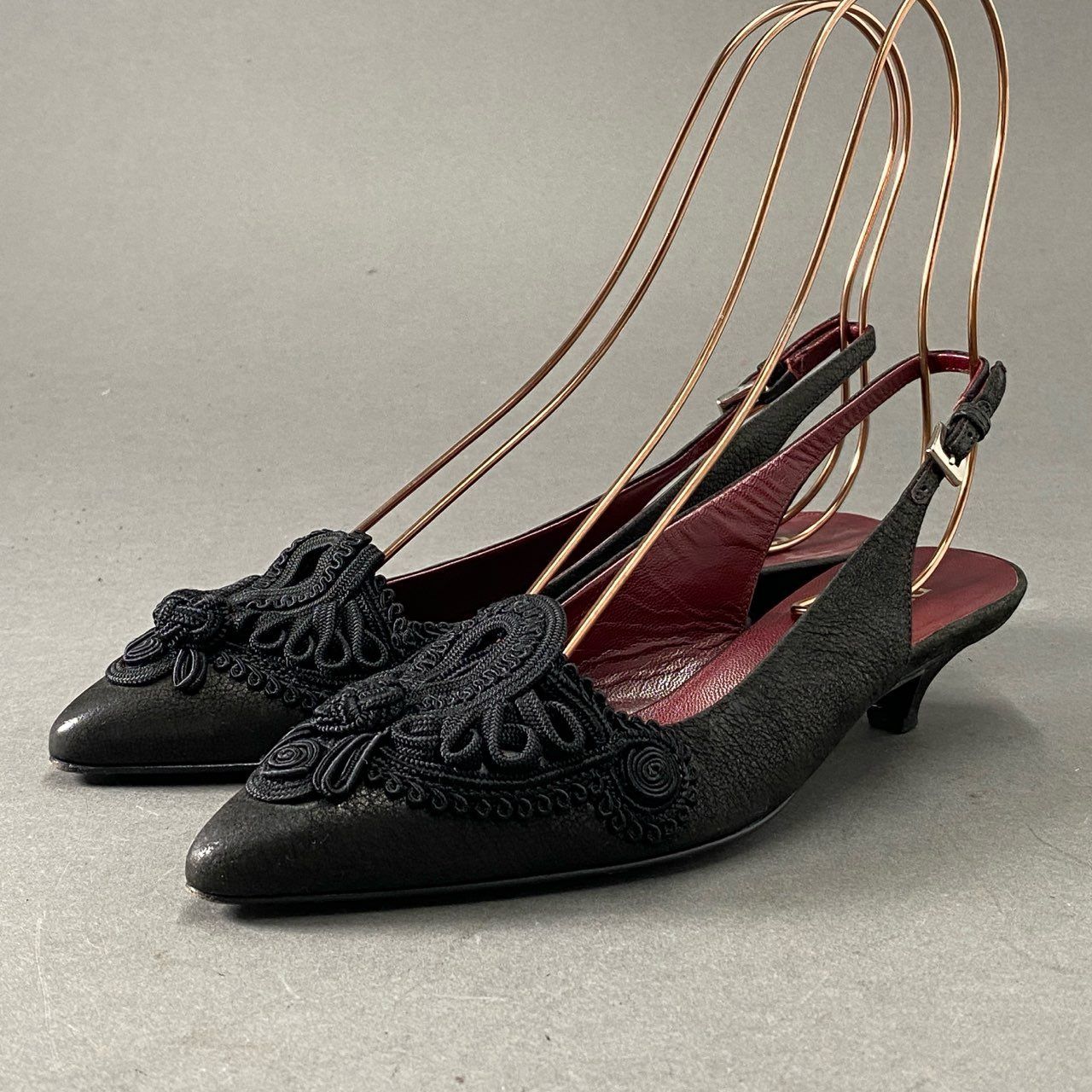 PRADA プラダ レザー ヒールサンダル ミュール 美品 黒 ブラック 箱付き - メルカリ