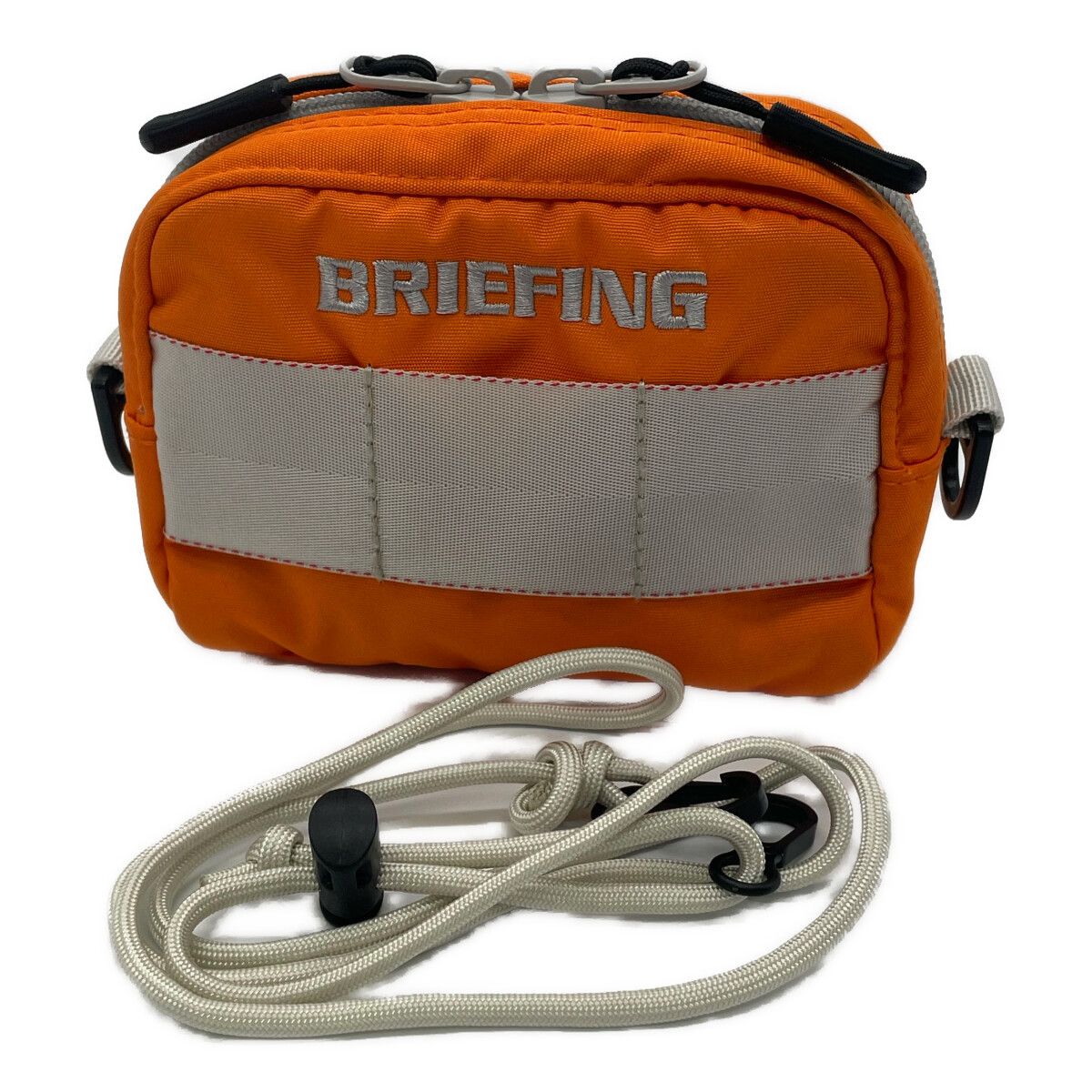 BRIEFING - coco 中古 ブリーフィング BRIEFING ゴルフ小物 オレンジ ショルダーバッグ ポーチ ウエストバッグ 3WAY 中古 ブリーフィング BRIEFING ゴルフ小物 オレンジ ショルダー