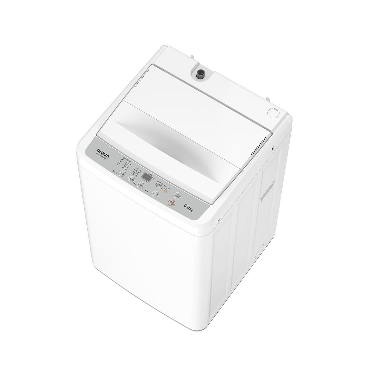 コンパクトボディ DWAM601 使いやすい一人暮らしから三人用 ホワイト 6.0kg全自動洗濯機 DIQUA