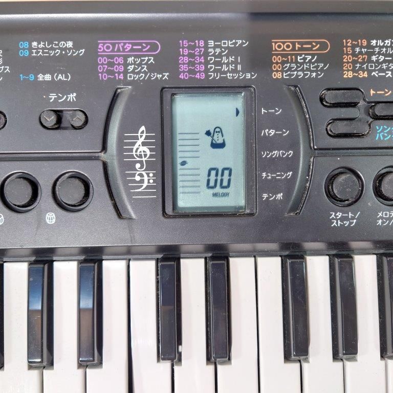 美品】電子キーボード 44ミニ鍵盤 カシオ SA-76 ブラック オレンジ