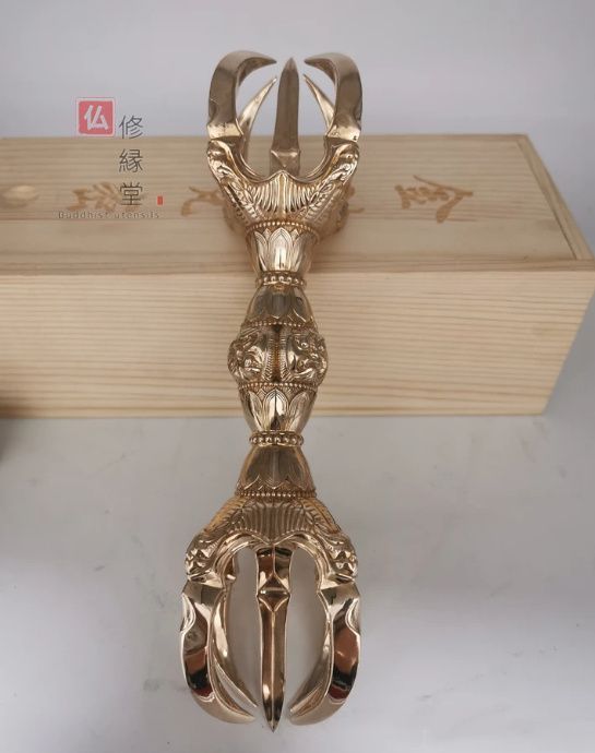 修縁堂】仏教法器 川派穢迹金剛杵 五鈷杵 密教法