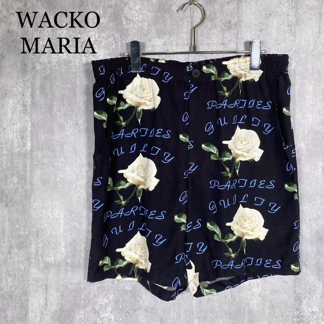 WACKO MARIA ワコマリア M ローズ柄ハーフパンツ