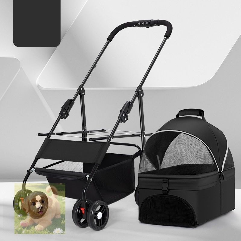 お色選択可 ペットカート 折りたたみ軽量 ペット4輪ホルダー収納耐荷重15kg中型犬小型犬介護用 散歩用 犬 猫 カート シニア犬グリーン