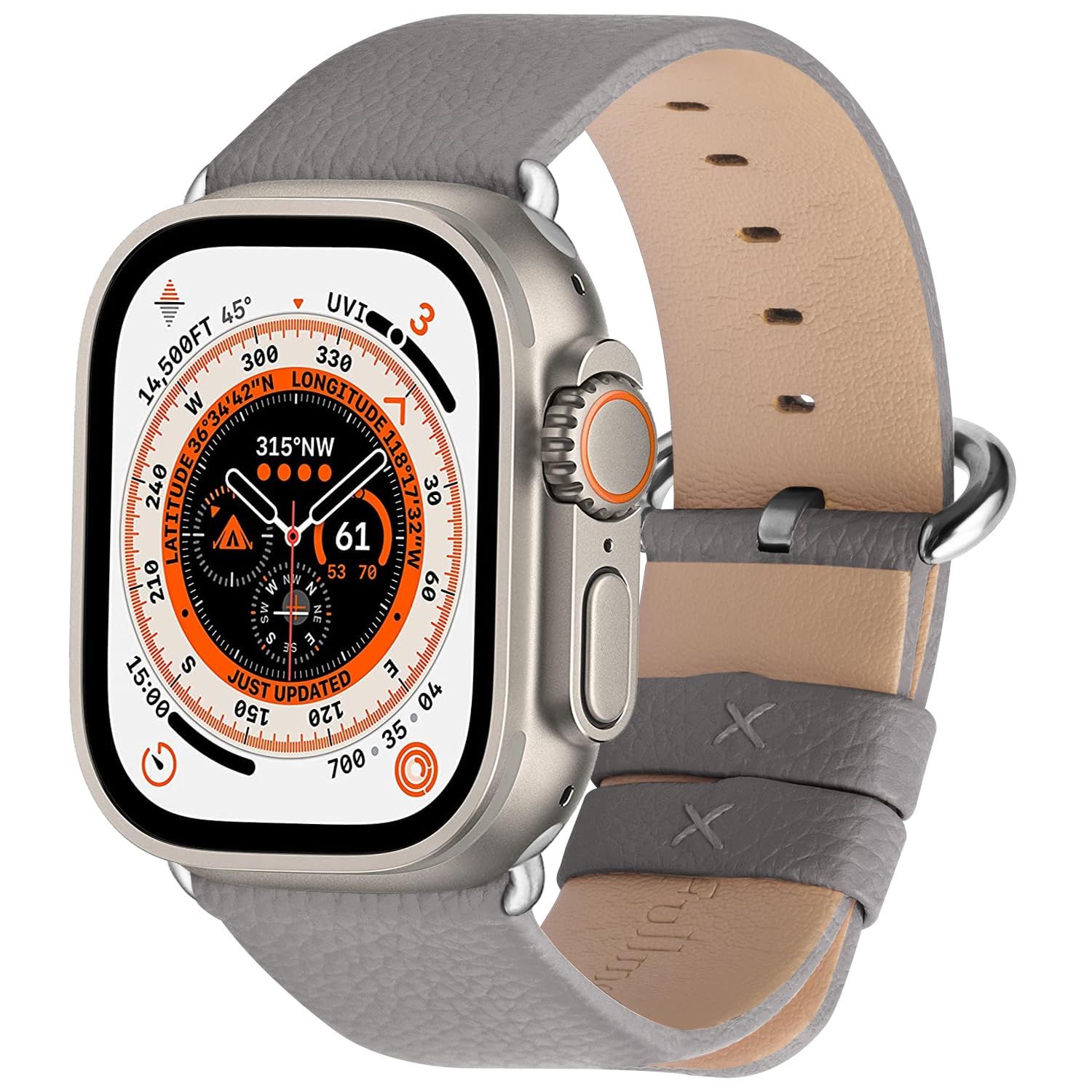 【特価商品】Ultra2 Ultra SE2 SE バンド バンド 1 2 3 4 本革レザー 5 6 7 8 9 交換バンド watch apple アップルウォッチバンド ベルト 49mm グレー 45mm 44mm 42mm Watch対応 Apple