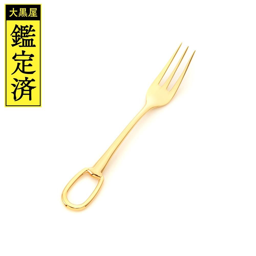 HERMES エルメス グラン アトラージュ デザートフォーク ゴールド