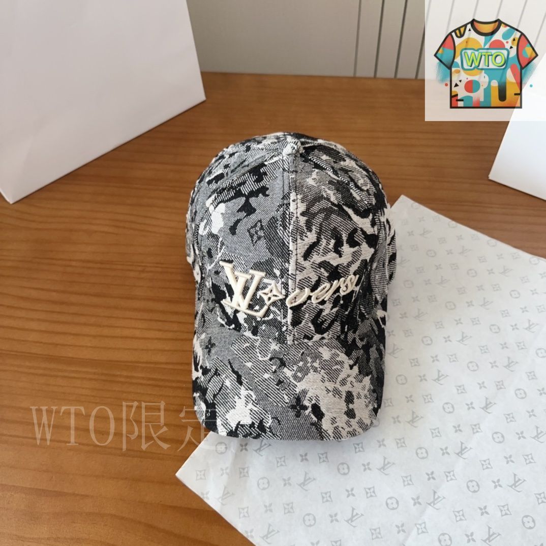 Louis Vuitton ロゴ柄 ベースボールキャップ グレー/ベージュ ルイ