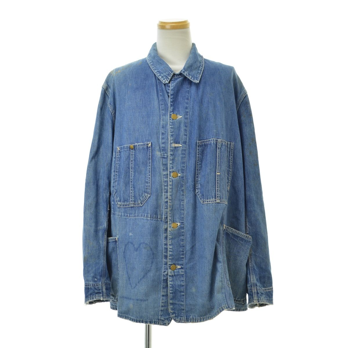 デニムカバーオール　40s ヴィンテージ VINTAGE】40s～ チンスト付 デニムカバーオール-元の価格の販売