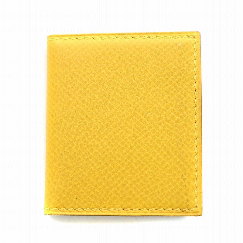 未使用保管品 茶 HERMES ミニフォトケース キャメル エルメス 写真入れ