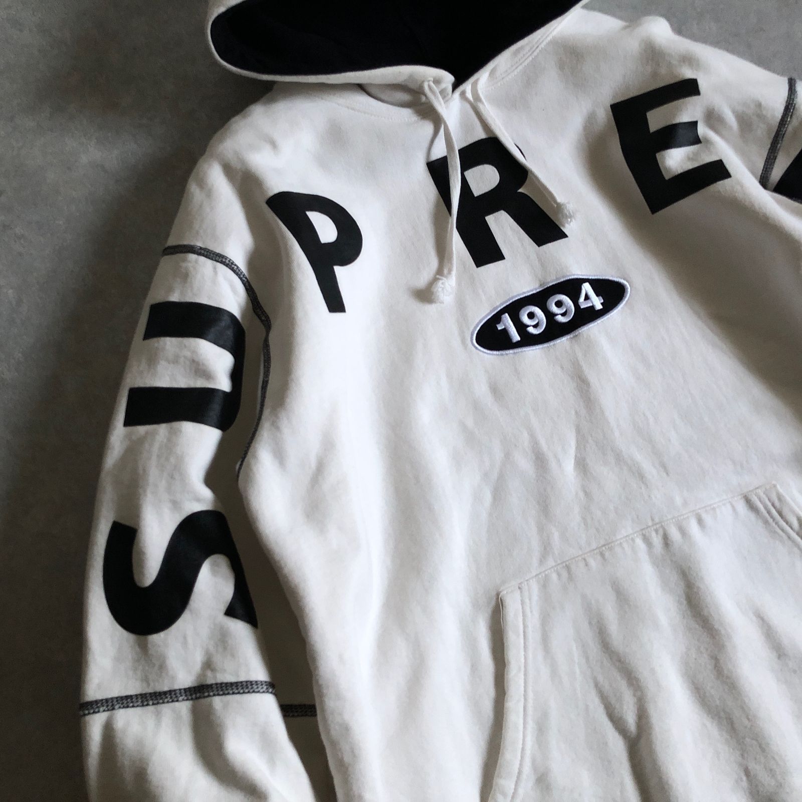 Supreme フーディ ホワイト 1994 Supreme 1994 BIG LOGO プリント スウェット パーカー シュプリーム