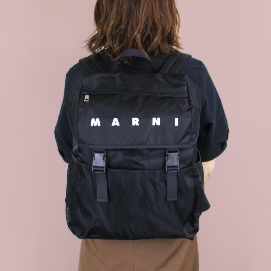 商品 MARNI マルニ M01637 M00TJ バックパック キッズライン MARNI KIDS リュック ロゴ ナイロン STEELWINDOWSANDDOORS_COM