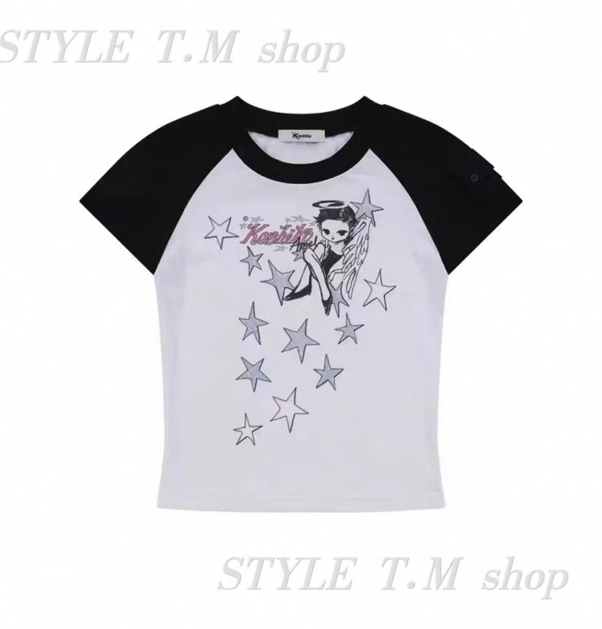 【限定価格セール！】 ✨韓国 Pocket」ラグランTシャツ Angelic 大人気「Kashiko トップス