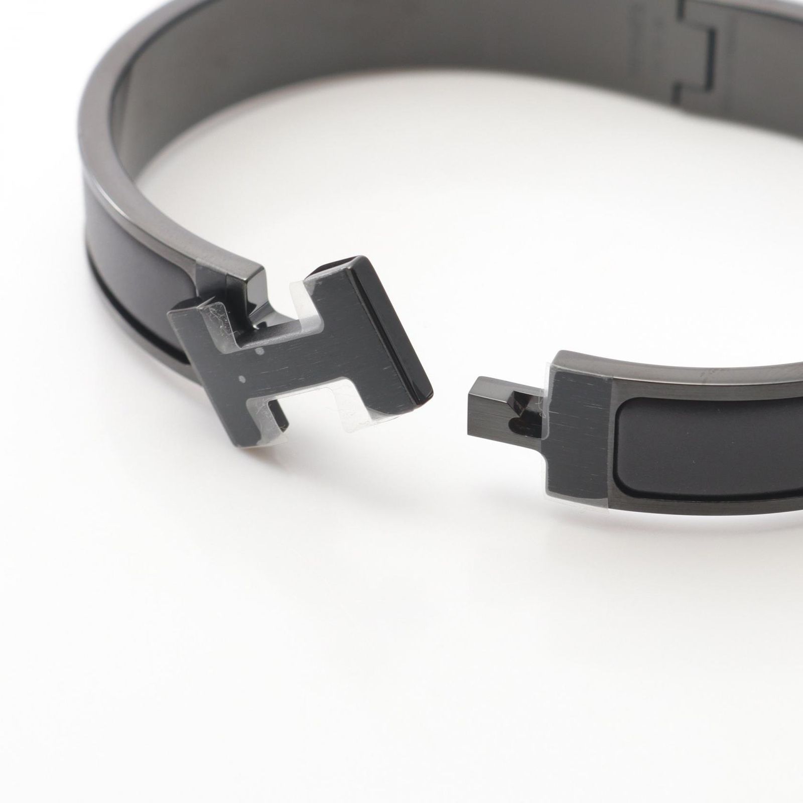 HERMES エルメス ブレスレット バングル クリックH ブラック エナメル