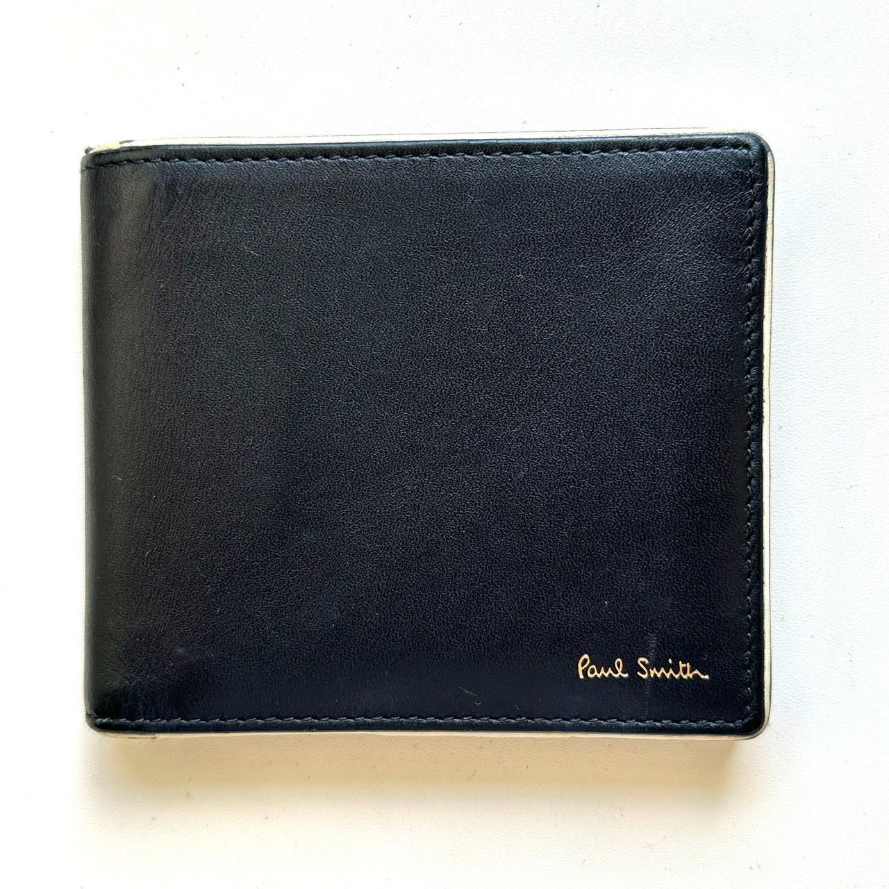 ポールスミス Paul Smith 二つ折り財布 本革 ブラック - メルカリ