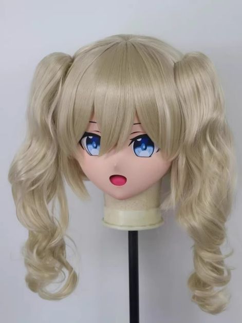 全頭マスク カツラ付き ロック付き NO.604 マスク ドール ヘッドロリータ人形 コスプレ 仮装 変装 着ぐるみ kigurumi