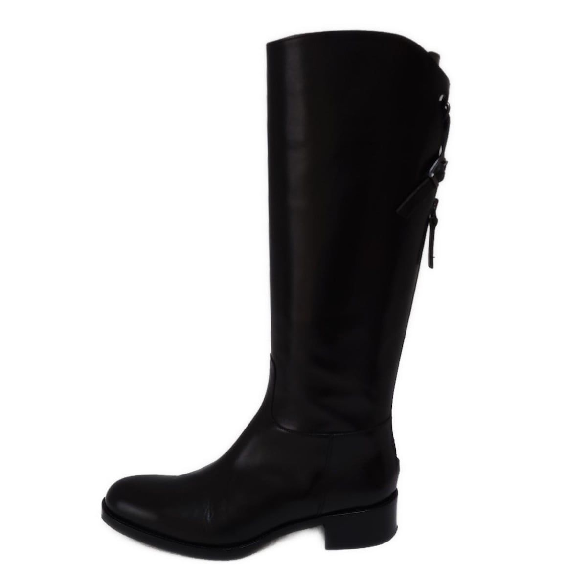 SARTORE サルトル ロングブーツ 37 レディース - 黒 アウトソール張替済 レザー