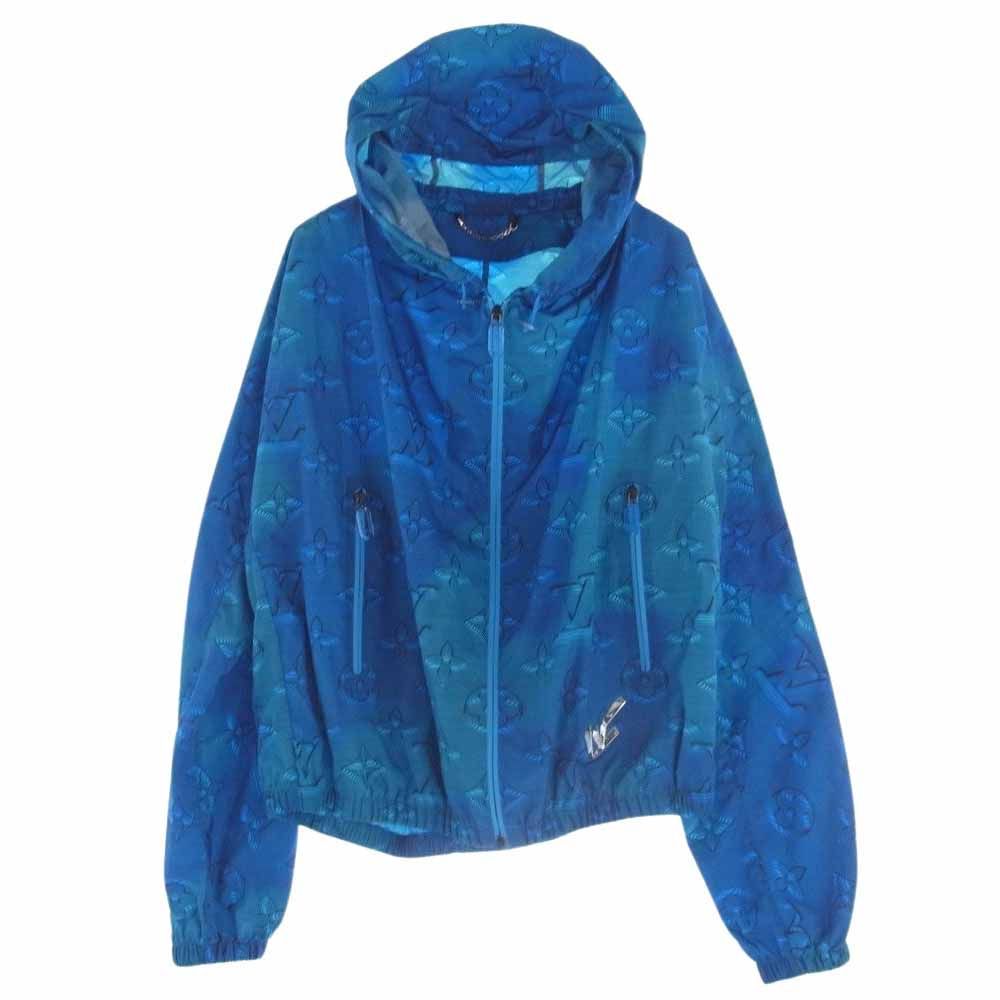 LOUIS VUITTON ルイ・ヴィトン ジャケット 22SS  1A9GQH RM221M JL0 HMB26W プリーテッド ウィンドブレーカーブルゾン モノグラム ブルー系 48【中古】 LOUIS VUITTON ルイ・ヴィトン ジャケット 22SS 1A9GQH RM221M JL0