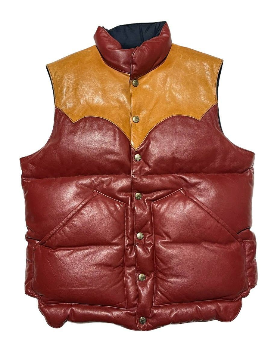 Sサイズ RAINBOW COUNTRY レインボーカントリー California MFG Co. ALL Leather Down Vest オールレザー  ダウンベスト ホースハイド 馬革 - メルカリ