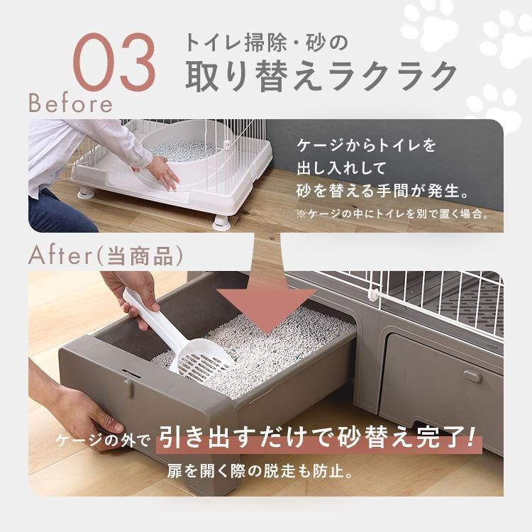 猫ケージ 猫トイレ付