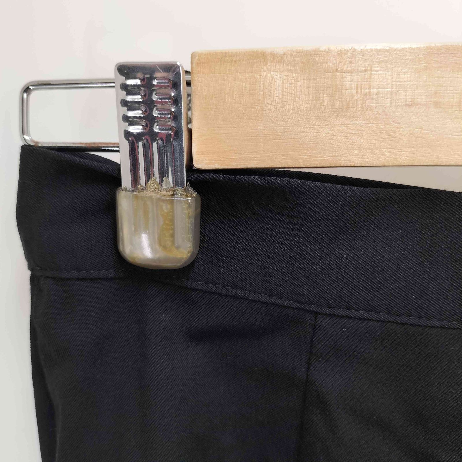 ワイズ Ys 100番 ウールギャバジン ワイド ストレートスラックス  