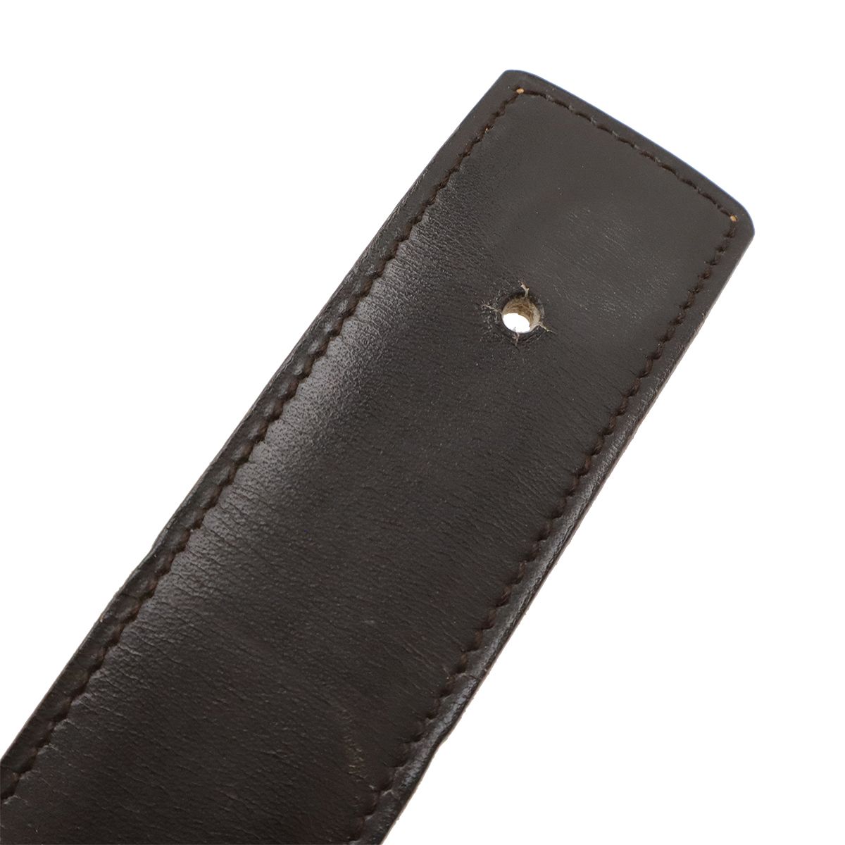HERMES エルメス ベルト リバーシブル レザー ダークブラウン 茶