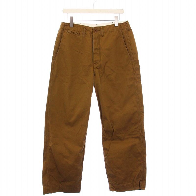 フルカウント FULLCOUNT U.S.Army Chio 13.5oz アーミーチノパン パンツ ワイド 32 茶 1201 |KH