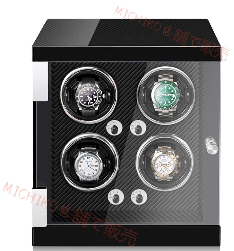 ワインディングマシーン 腕時計 ウォッチワインダー 時計 自動巻き上げ機 ワインダー ダ マブチモーター LED ライト付 静音設計 蓋を開くと回転停止 PU 皮質 男女の腕時計は全部使えます CHRISTIANNAURATH_COM_BR