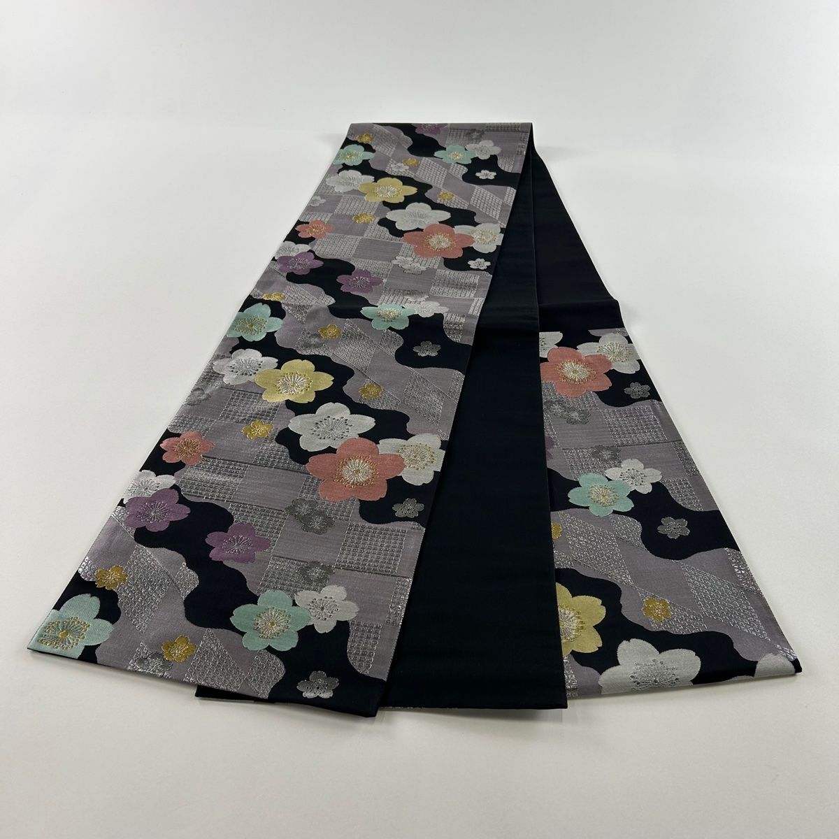 T1140 袋帯 グラデーション 六通柄 花 雲 桜 中古 - メルカリ