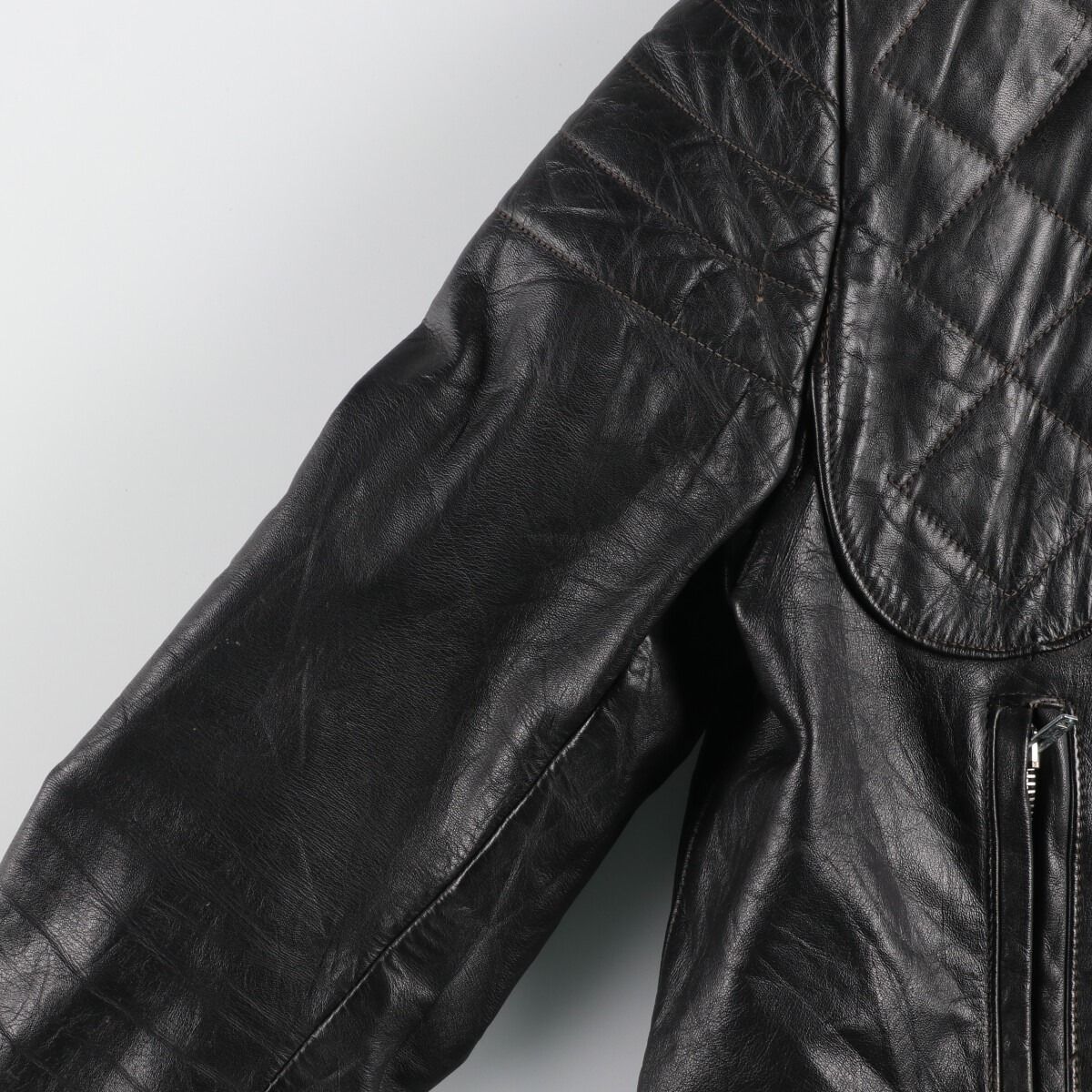 古着 70年代 Brimaco シングルライダースジャケット カナダ製 メンズM
