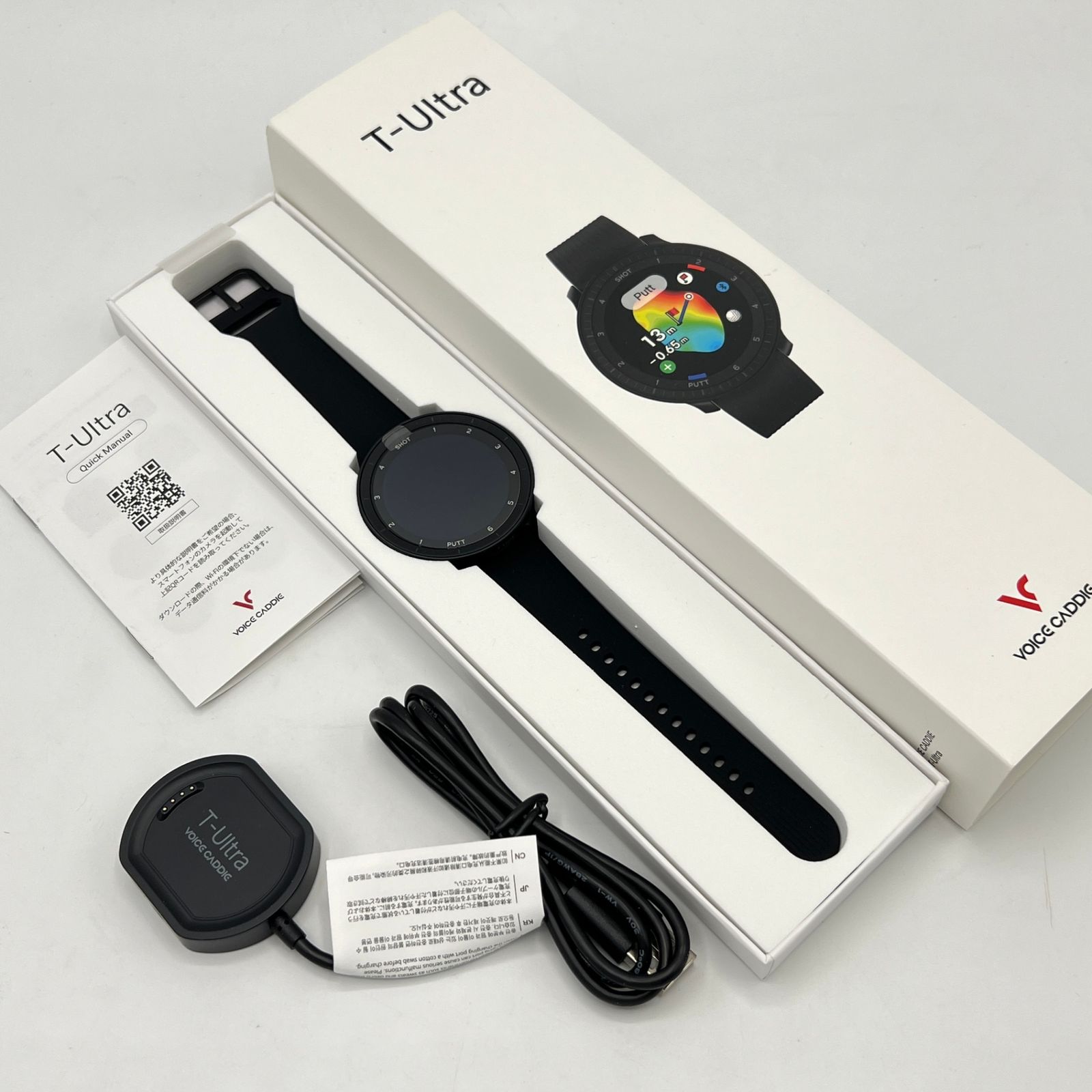 新品】VOICE CADDIE T-Ultra ブラック 腕時計タイプ ゴルフ用
