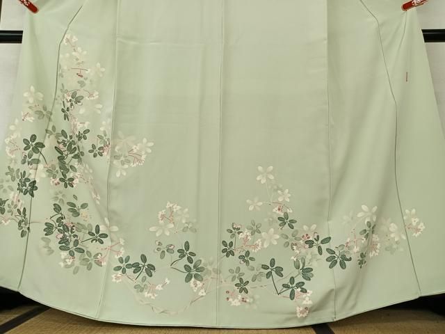平和屋着物○本加賀友禅作家 東藤岳 訪問着 枝花文 正絹 逸品